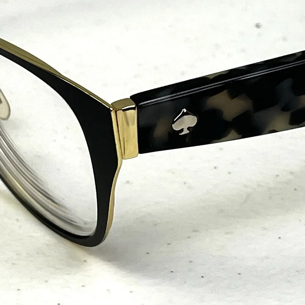 Kate Spade Eyeglasses Frame Jaydee Black Gold/Tortoise Cat Eye 140 Hard Case
